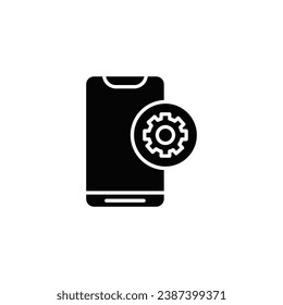icono de tipo vector de teléfono móvil