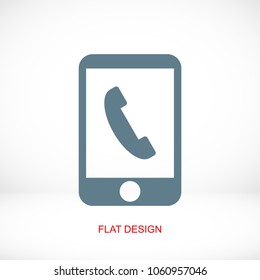 mobil vector icon, stock vector illustration flat design style