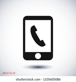 mobil vector icon, stock vector illustration flat design style