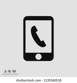 mobil vector icon, stock vector illustration flat design style