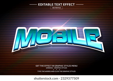 Mobile 3D editable text effect template