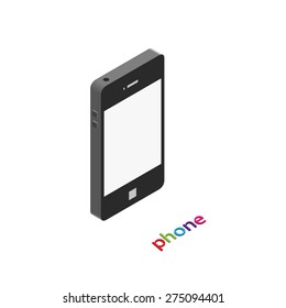 Mobile 3d web isometric infographic concept vector.