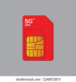 Mobile 5g sim card chip processor Vector, Sim Card CPU Processor. 