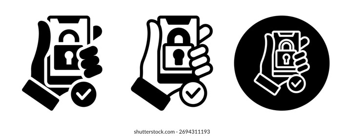 Icono de acceso móvil Colección Glifo y Ilustración vectorial mixta