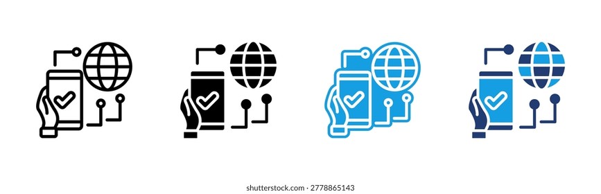 Mobile Access icon multiple style collection