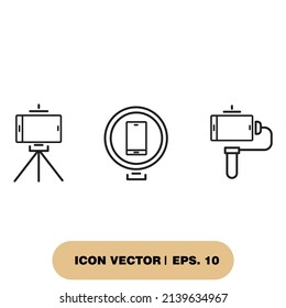Mobile Accessories icons set . Mobile Accessories pack symbol vector elements for infographic web