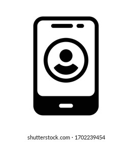 mobile account vector glyph flat icon 