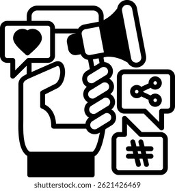 Mobile Ads Icon Mixed Vector Illustration