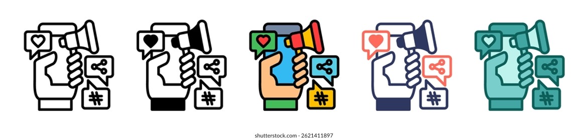 Mobile Ads Icon Multiple Vector Illustration