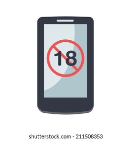Mobile adult only vector