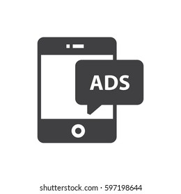 Mobile Advertisement black icon