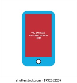 Mobile advertisement icon. Online marketing. Logo design element