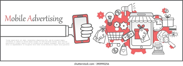 Mobile advertising banner template