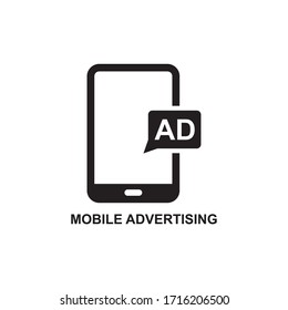 MOBILE ADVERTISING ICON , ONLINE PROMOTION ICON