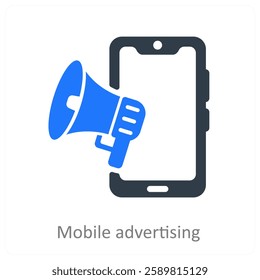 Mobile Advertising and marketing iocn concept