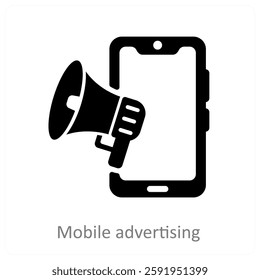 Mobile Advertising and marketing iocn concept