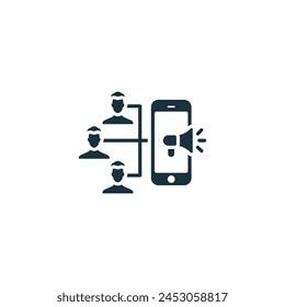 Mobile Affiliate Marketing icon. Monochrome simple Mobile Marketing And Advertising icon for templates, web design and infographics