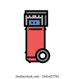 vector de icono de color del compresor de aire móvil. señal del compresor de aire móvil. ilustración de símbolo aislado