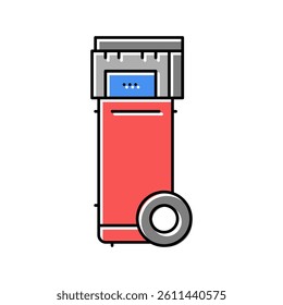 mobile air compressor color icon vector. mobile air compressor sign. isolated symbol illustration
