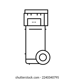 mobile air compressor line icon vector. mobile air compressor sign. isolated contour symbol black illustration