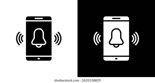 Mobile alarm icon concept, vector illustration
