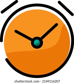 Alarma móvil, ilustración, vector sobre fondo blanco.