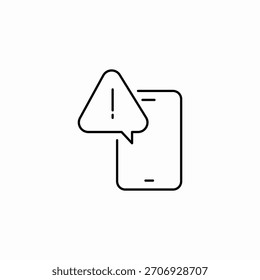 Vector de signo de advertencia de alerta móvil