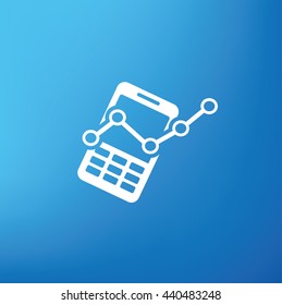 Mobile analysis design on blue background,vector