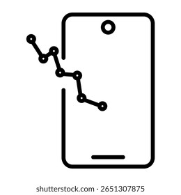 Mobile Analysis. graphic chart, line style