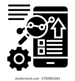 Elemento De Icono De Analítica Móvil Para Diseño