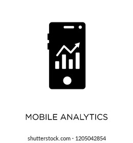 Mobile analytics icon. Mobile analytics symbol design from Analytics collection. Simple element vector illustration on white background.
