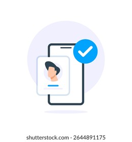 conta de aplicativo móvel registrada com êxito, êxito de logon via conceito de smartphone