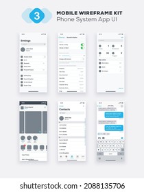 Mobile app design. UI, UX, GUI design elements. Business mobile interface template.