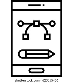 Mobile App Design Vector Icon