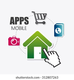 Mobile app design, vector illustration eps 10.