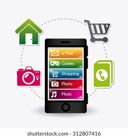Mobile app design, vector illustration eps 10.