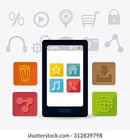 Mobile app design, vector illustration eps 10.