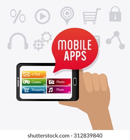 Mobile app design, vector illustration eps 10.