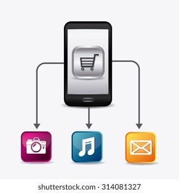 Mobile app design, vector illustration eps 10.