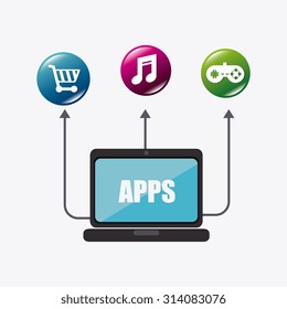Mobile app design, vector illustration eps 10.