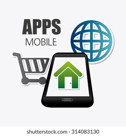 Mobile app design, vector illustration eps 10.