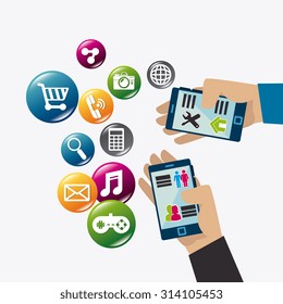 Mobile app design, vector illustration eps 10.