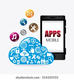Mobile app design, vector illustration eps 10.
