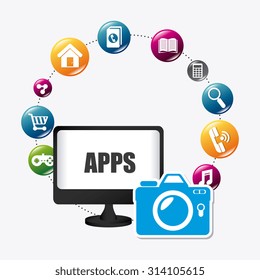 Mobile app design, vector illustration eps 10.