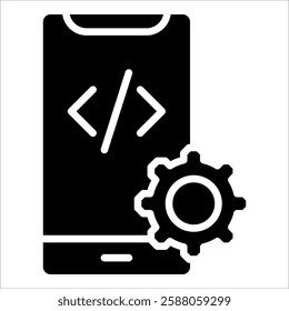 Mobile App Development Icon Element For Design