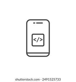 Mobile app development icon symbol design collection