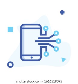 Mobile app development. Smartphone technology.
