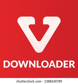 Mobile app downloader logo for startup technology- Vector
