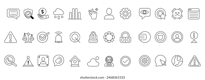 Mobile App Essentials Vector Set Icon Templates for User Interfaces