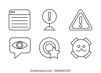Mobile App Essentials Vector Set Icon Templates for User Interfaces